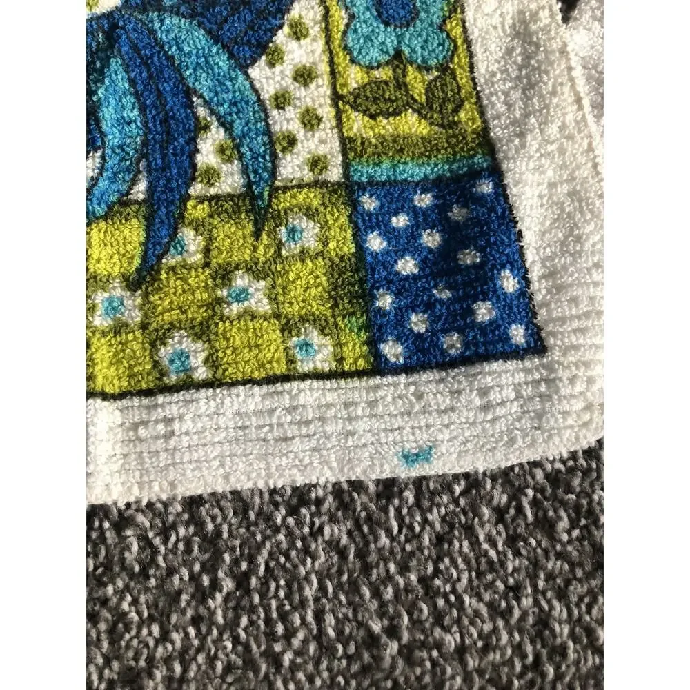 VTG MCM Cannon 1960’s Set Of 2 Washcloths- Roosters Floral RARE! Look Unused